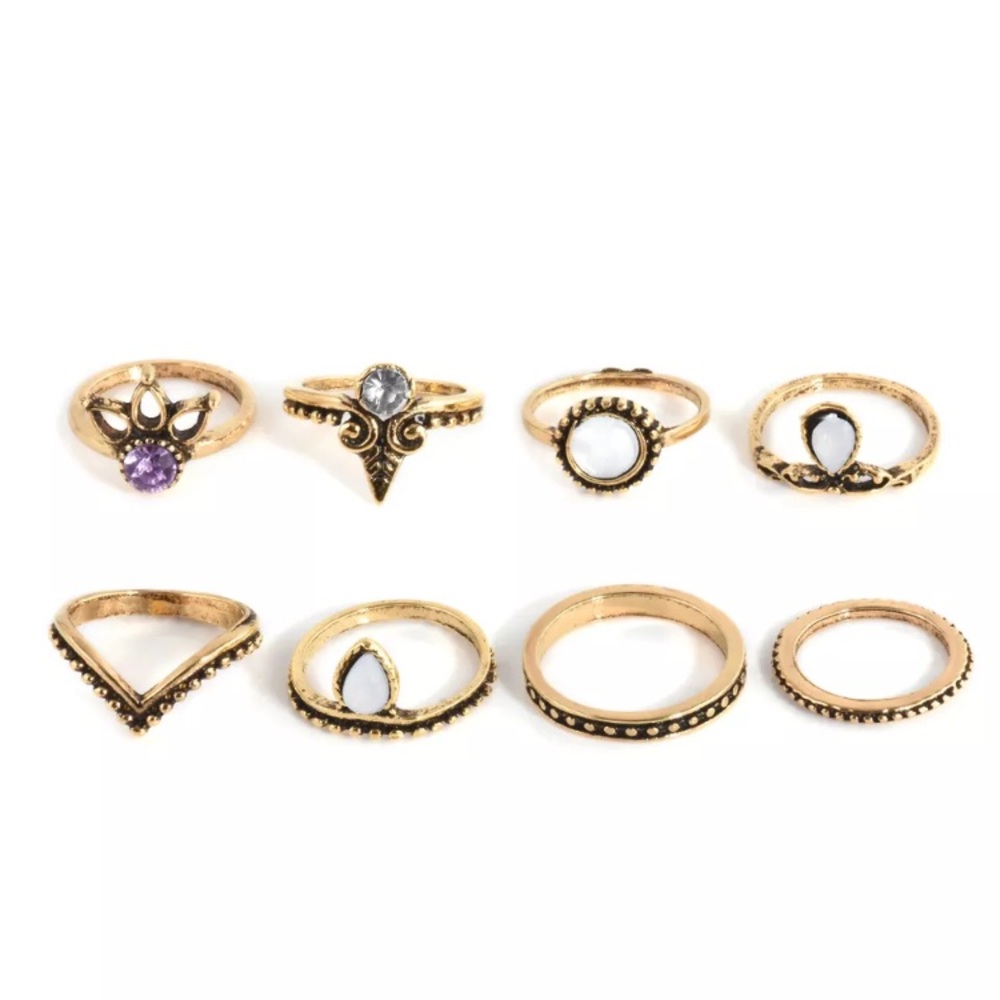 💍8 Piece Boho Ring Set💍 - Picture 2 of 3